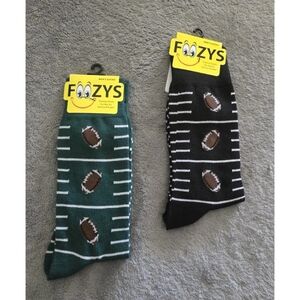 Men's Football Themed Socks - Green Or  Black